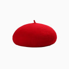 Red French Beret Artist Wool Beanie