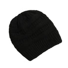 Black Women's Knitted Beanie Hat